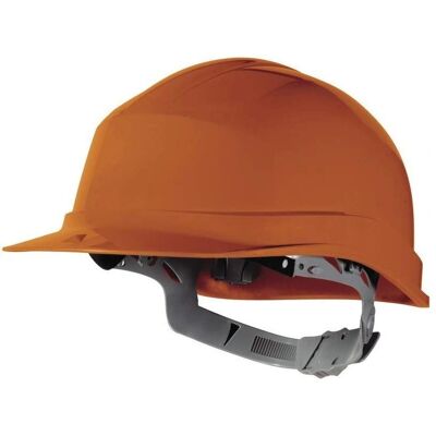 Casque de chantier Delta Plus - Orange - Résistant aux UV - Sangle réglable Casque de chantier Delta Plus - Orange - Résistant aux UV - Sangle réglable