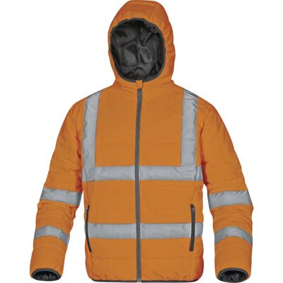Kurtka odblaskowa fluorescencyjna Delta Plus – Wodoodporna, Izolowana, Reflektory Kurtka odblaskowa fluorescencyjna Delta Plus – Wodoodporna, Izolowana, Reflektory