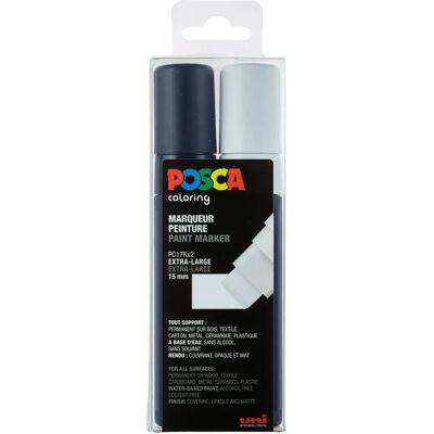 Posca Marker PC-17K Schwarz/Weiß - Für alle Oberflächen Posca Marker PC-17K Schwarz/Weiß - Für alle Oberflächen