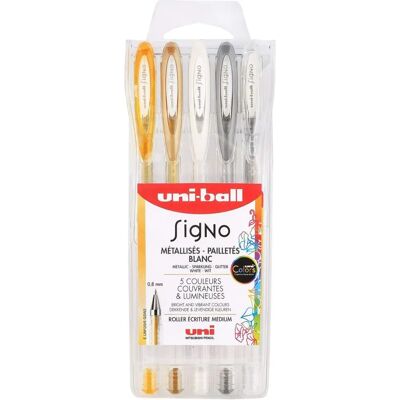 Uni-Ball Signo 0,7 mm Set di Penne Metallizzate - Tipo di Penna Uni-Ball Signo 0,7 mm Set di Penne Metallizzate - Tipo di Penna