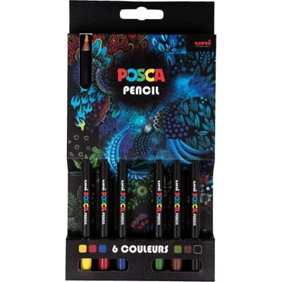 Crayons de couleur Posca - Ensemble de 6, 2 Packs, Vert clair, Bleu, Gris - Publicité Crayons de couleur Posca - Ensemble de 6, 2 Packs, Vert clair, Bleu, Gris - Publicité