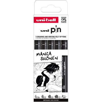 Set med 5 fineliner-penner - Manga Shonen Set med 5 fineliner-penner - Manga Shonen