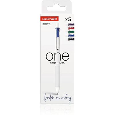 Uni-ball One Gel Pen - 5 Colors, Medium Point Uni-ball One Gel Pen - 5 Colors, Medium Point
