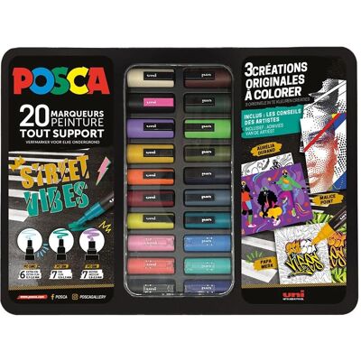 Posca Farbmarkierer - 20 Stück Set - Street Vibes Posca Farbmarkierer - 20 Stück Set - Street Vibes