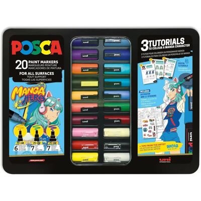 Posca - Farbmarkierer - Versch. - Manga-Design - Set 20 Posca - Farbmarkierer - Versch. - Manga-Design - Set 20