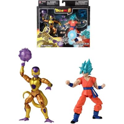 Figurki Bandai Golden Frieza vs Super Saiyan Blue Goku - Zestaw do walki 17cm Figurki Bandai Golden Frieza vs Super Saiyan Blue Goku - Zestaw do walki 17cm