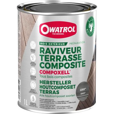 Compoxell Owatrol Finition Bois Extérieur - Gris - Publicité Compoxell Owatrol Finition Bois Extérieur - Gris - Publicité
