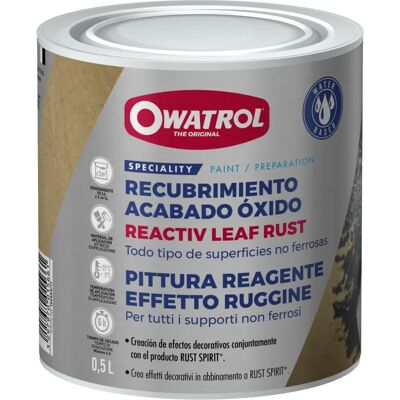 Owatrol Reactiv feuille rouille - Revêtement effet rouille - 0,5L - Publicité Owatrol Reactiv feuille rouille - Revêtement effet rouille - 0,5L - Publicité