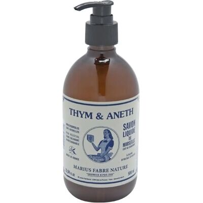 Marius Fabre Savon Liquide Huile d'Olive Thym & Aneth - Savon Liquide - Publicité Marius Fabre Savon Liquide Huile d'Olive Thym & Aneth - Savon Liquide - Publicité