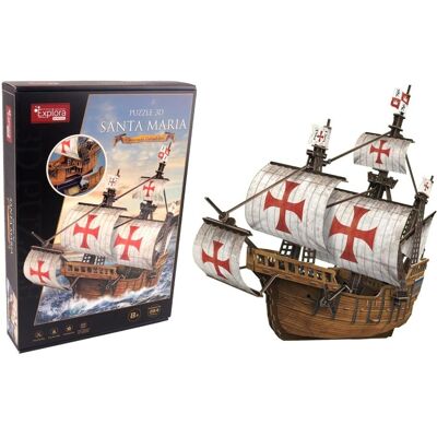 Puzzle 3D Santa Maria - 204 pièces - Dès 8 ans - Publicité Puzzle 3D Santa Maria - 204 pièces - Dès 8 ans - Publicité