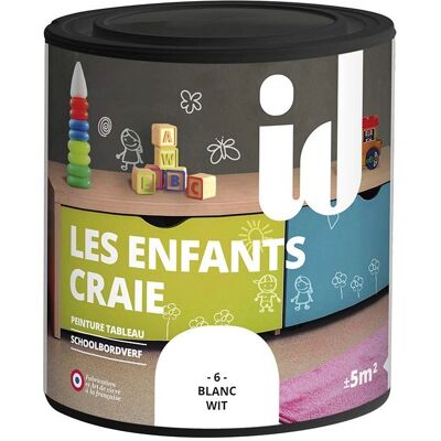 ID Tableau Les Enfants Craies blanc 500ml - Peinture - Publicité ID Tableau Les Enfants Craies blanc 500ml - Peinture - Publicité
