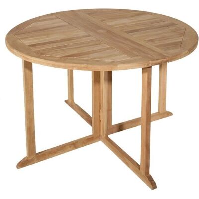 Macabane Harris - Ronde tuintafel 4/5 personen - Teak met vlinderklep Macabane Harris - Ronde tuintafel 4/5 personen - Teak met vlinderklep