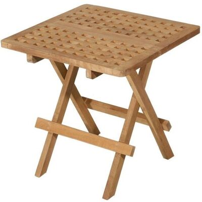 Macabane Roxane Teak Vierkante Picknicktafel - 50x50cm Macabane Roxane Teak Vierkante Picknicktafel - 50x50cm