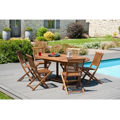 Macabane Tuintafel - Uitbreidbare Teak, 4-6p Macabane Tuintafel - Uitbreidbare Teak, 4-6p