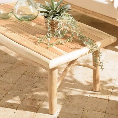 MACABANE Will - Rechthoekige teak salontafel - 120x63x46cm MACABANE Will - Rechthoekige teak salontafel - 120x63x46cm