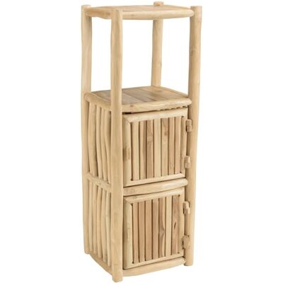 Macabane NITA - Rustieke teakplank met 2 deuren - Binnen/Buiten Macabane NITA - Rustieke teakplank met 2 deuren - Binnen/Buiten