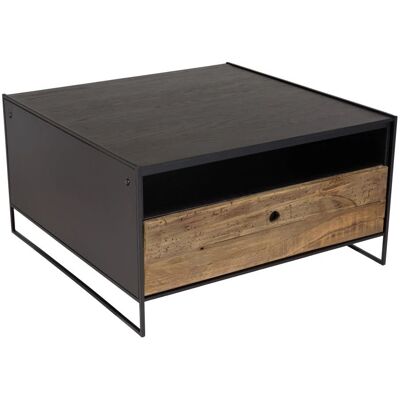 MACABANE Andrea Gerecycled dennenhouten salontafel - Industriële stijl MACABANE Andrea Gerecycled dennenhouten salontafel - Industriële stijl