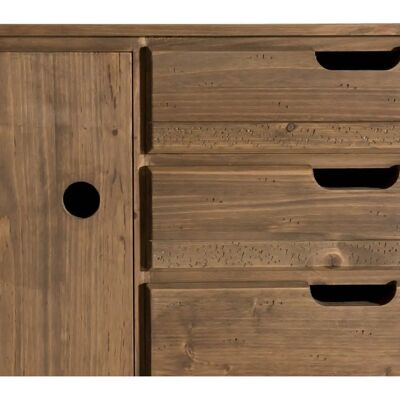 MACABANE Andrew - Scandinavisch bruine sideboard met 2 deuren & 3 laden MACABANE Andrew - Scandinavisch bruine sideboard met 2 deuren & 3 laden
