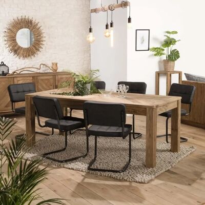 Macabane Amina Recycled Pine Rechthoekige Eettafel - Eettafel Macabane Amina Recycled Pine Rechthoekige Eettafel - Eettafel