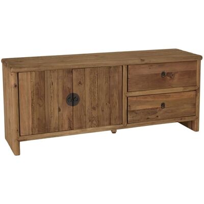 Meuble TV en pin recyclé ZERTY - 156cm - Publicité Meuble TV en pin recyclé ZERTY - 156cm - Publicité