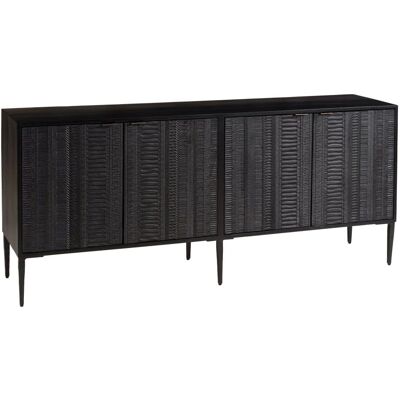 Macabane Gloria - Buffet en manguier noir 4 portes - Mobilier moderne - Publicité Macabane Gloria - Buffet en manguier noir 4 portes - Mobilier moderne - Publicité