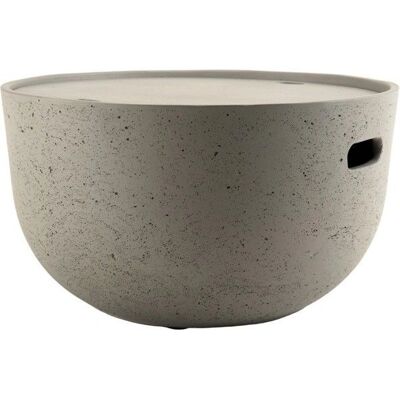 Macabane HANS - Ronde betonnen tuin bijzettafel - 58x58x32cm Macabane HANS - Ronde betonnen tuin bijzettafel - 58x58x32cm