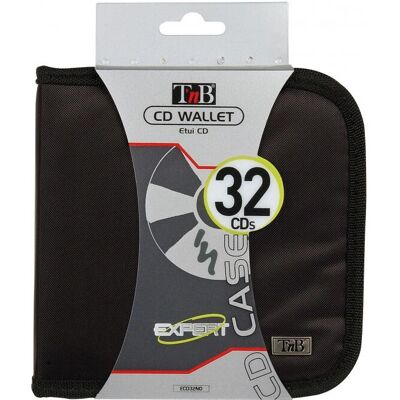 Custodia T'nB ECD32NO Nero per 32 CD Custodia T'nB ECD32NO Nero per 32 CD