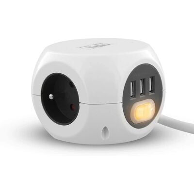 Multipresa TNB - 230V, 3680W, USB, Bianco - Multipresa con interruttore Multipresa TNB - 230V, 3680W, USB, Bianco - Multipresa con interruttore