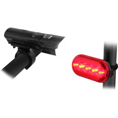 Ensemble d’éclairages vélo T'nB UMLED2 - Feux LED avant et arrière - Publicité Ensemble d’éclairages vélo T'nB UMLED2 - Feux LED avant et arrière - Publicité