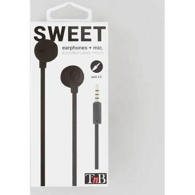 Écouteurs filaires TNB SWEET - Prise 3,5 mm - Noir - Publicité Écouteurs filaires TNB SWEET - Prise 3,5 mm - Noir - Publicité