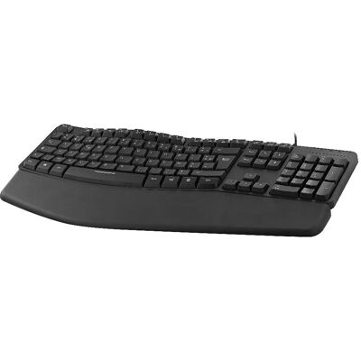 Clavier TNB ERGO - Ergonomique avec repose-poignet magnétique - Noir - Publicité Clavier TNB ERGO - Ergonomique avec repose-poignet magnétique - Noir - Publicité