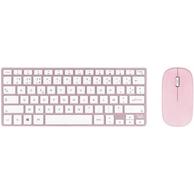 Ensemble clavier et souris Bluetooth rose T'nB - Publicité Ensemble clavier et souris Bluetooth rose T'nB - Publicité