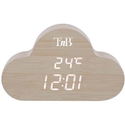 Ξυπνητήρι T'nB Clockcloud - Ψηφιακό, Επιφάνεια ξύλου Ξυπνητήρι T'nB Clockcloud - Ψηφιακό, Επιφάνεια ξύλου