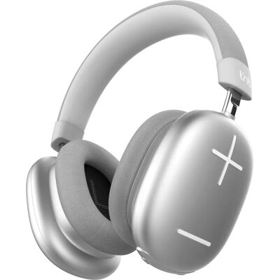 Cuffie Bluetooth Senza Fili T'NB BOUNCE MAX - Argento Cuffie Bluetooth Senza Fili T'NB BOUNCE MAX - Argento