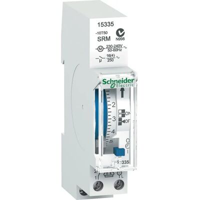 Schneider Electric Temporizador - 15335 - Mecânico 24h, 1 Canal Schneider Electric Temporizador - 15335 - Mecânico 24h, 1 Canal
