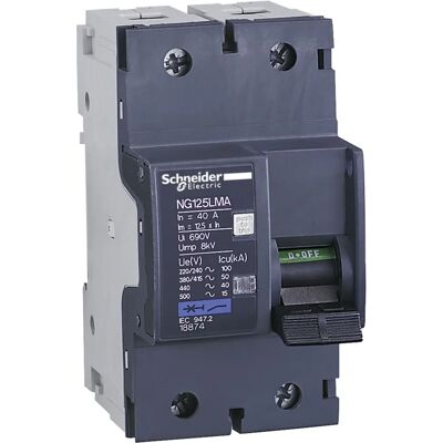 Schneider Electric NG125LMA - 4A 500V Schutzschalter - 1 Modul Schneider Electric NG125LMA - 4A 500V Schutzschalter - 1 Modul