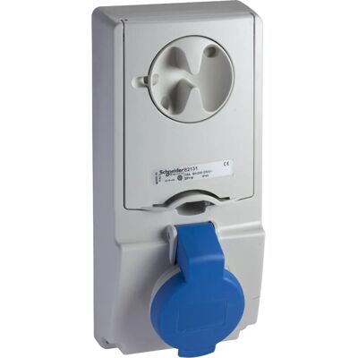 Schneider Electric 82131 - Enchufe empotrado vertical, IP44, 16A Schneider Electric 82131 - Enchufe empotrado vertical, IP44, 16A