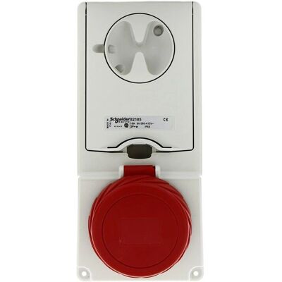 Schneider Electric SE 82185 Steckdose - Industrie, IP65, 16A, Rot Schneider Electric SE 82185 Steckdose - Industrie, IP65, 16A, Rot