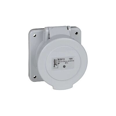 Schneider Electric 82927 Enchufe - 32A, IP44, 2P, Gris Schneider Electric 82927 Enchufe - 32A, IP44, 2P, Gris