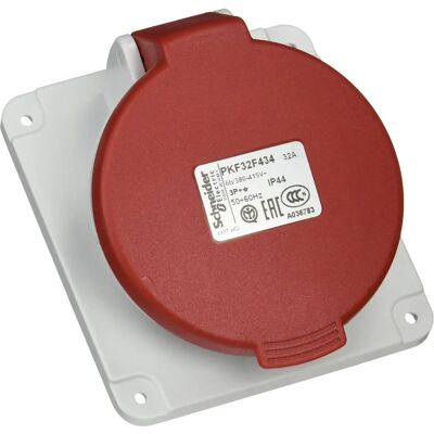Schneider Electric PKF32F434 - Prise industrielle - 32A, 3P+E, IP44 - Publicité Schneider Electric PKF32F434 - Prise industrielle - 32A, 3P+E, IP44 - Publicité