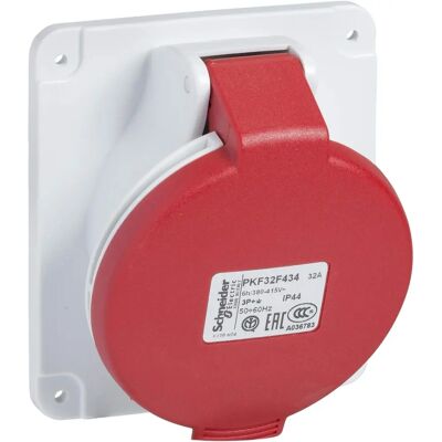 Schneider PKF32F435 Industriesteckdose - 32A, 3P+N+E, 400V, IP44 Schneider PKF32F435 Industriesteckdose - 32A, 3P+N+E, 400V, IP44