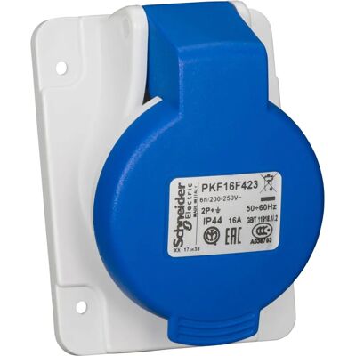 Prise industrielle Schneider Electric PKF16F423 - 16A, IP44, 2P+E - Publicité Prise industrielle Schneider Electric PKF16F423 - 16A, IP44, 2P+E - Publicité