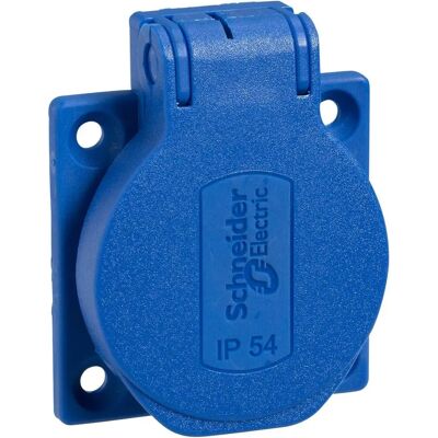 Schneider Electric PKS52B - IP54 Wandsteckdose, Blau, 16A Schneider Electric PKS52B - IP54 Wandsteckdose, Blau, 16A