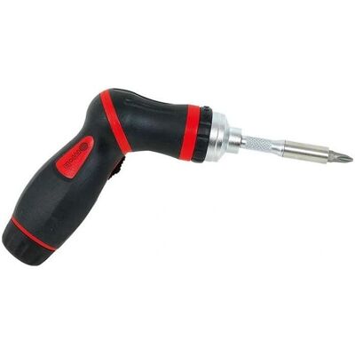 Peddinghaus Ratchet Screwdriver - 7 Bits, Bimaterial Handle, 3-Pos, 8° Peddinghaus Ratchet Screwdriver - 7 Bits, Bimaterial Handle, 3-Pos, 8°