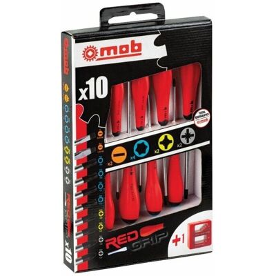 Mob Modelo 9129000801 Juego de destornilladores rojos - Juego de destornilladores Mob Modelo 9129000801 Juego de destornilladores rojos - Juego de destornilladores