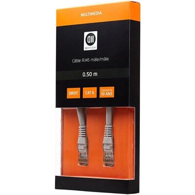 D2 Diffusion - D2RJ45D050 - Grey - Câble réseau - Publicité D2 Diffusion - D2RJ45D050 - Grey - Câble réseau - Publicité