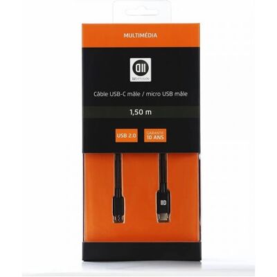 D2 Diffusion - D2USBCMICUSB150 - USB-C vers Micro-USB - Publicité D2 Diffusion - D2USBCMICUSB150 - USB-C vers Micro-USB - Publicité