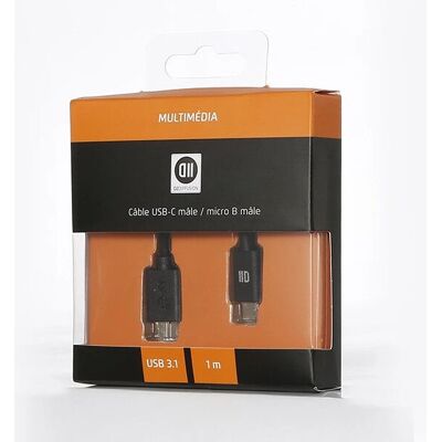 D2 Diffusion D2USBCMICROB100N - USB-C Micro-USB A Kabel - 1m D2 Diffusion D2USBCMICROB100N - USB-C Micro-USB A Kabel - 1m
