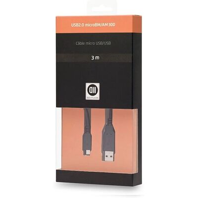 D2 Diffusion D2MICROUSB300 USB-Kabel - 3 m - Schwarz - USB 2.0 D2 Diffusion D2MICROUSB300 USB-Kabel - 3 m - Schwarz - USB 2.0