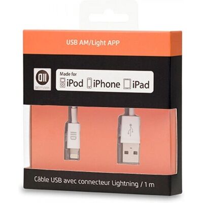 D2 Diffusion D2USBAPPLIGHT100B - Câble Téléphone Portable - Blanc - Publicité D2 Diffusion D2USBAPPLIGHT100B - Câble Téléphone Portable - Blanc - Publicité